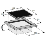 Baumatic BHI637.1 60厘米 6500W 白之戀人系列 嵌入式三區電磁爐 (斜邊設計防爆 + 德國SCHOTT玻璃 + 過熱斷電)